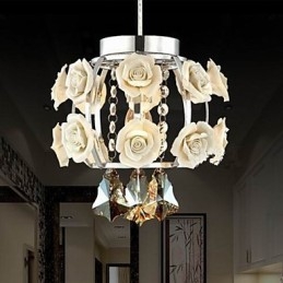 Lustre Cristal Moderno Contemporâneo Lanterna Metal 1 Luz