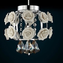 Lustre Cristal Moderno Contemporâneo Lanterna Metal 1 Luz