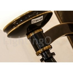 Pure Brass Luxuoso Rústico Retro Vintage Latão Pedra Pingente Vela Lustre com Tons de Vidro
