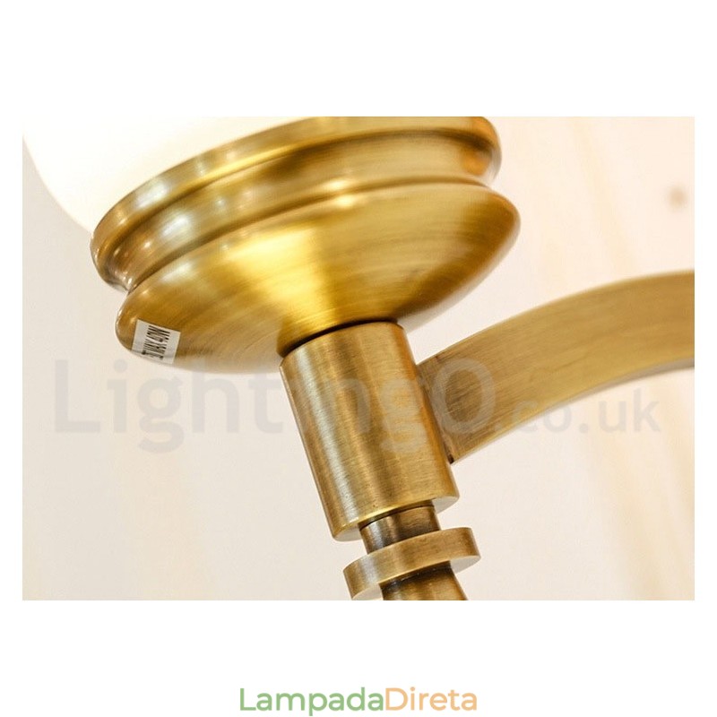 Pure Brass Luxuoso Rústico Retro Vintage Latão Pedra Pingente Vela Lustre com Tons de Vidro