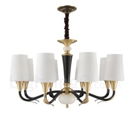 Pure Brass Luxuoso Rústico Retro Vintage Latão Pedra Pingente Vela Lustre com Tons de Vidro