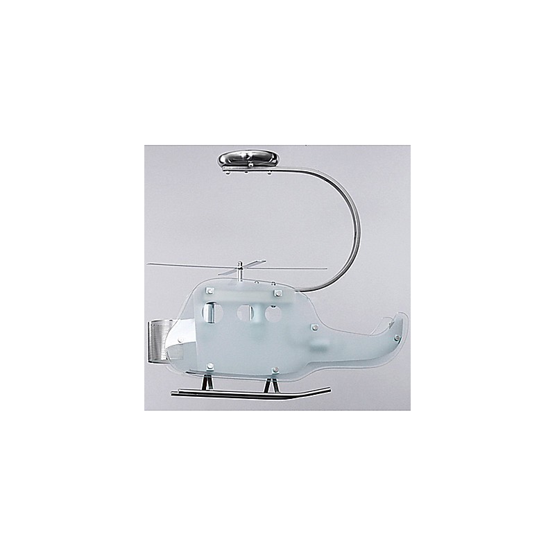 Lâmpada infantil simples Lâmpada de helicóptero de vidro de desenho animado