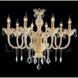 Lustre de cristal luxuoso moderno contemporâneo pendente vela