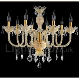 Lustre de cristal luxuoso moderno contemporâneo pendente vela