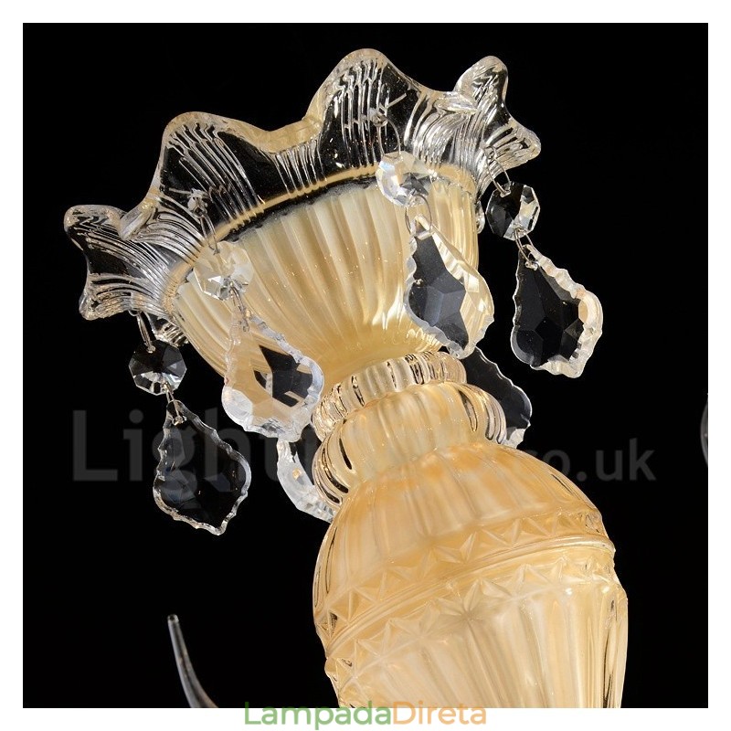 Lustre de cristal luxuoso moderno contemporâneo pendente vela