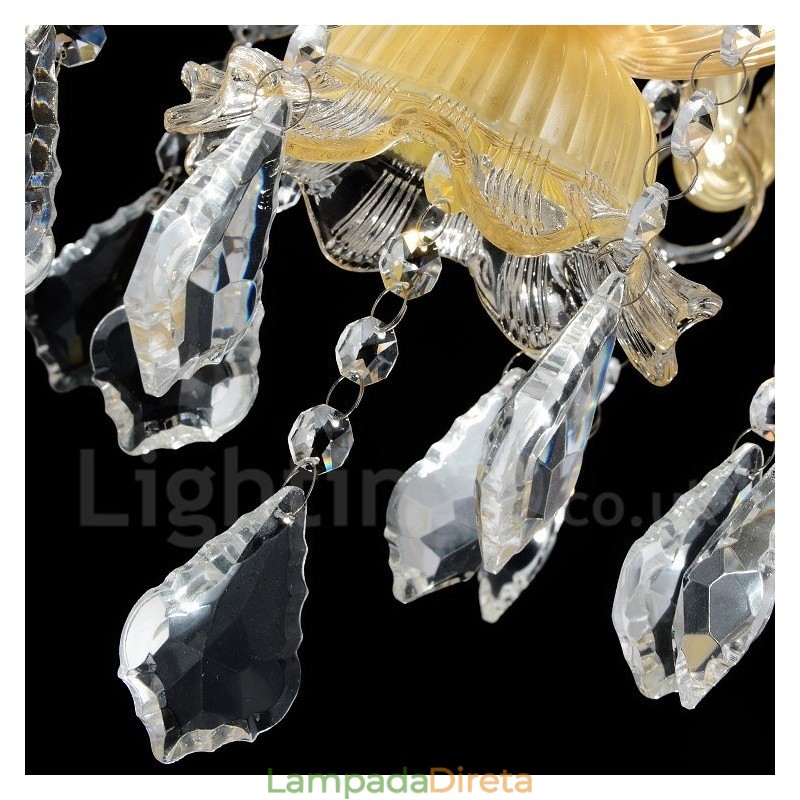 Lustre de cristal luxuoso moderno contemporâneo pendente vela