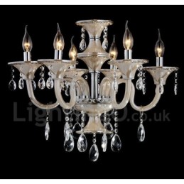 Lustre de cristal luxuoso moderno contemporâneo pendente vela