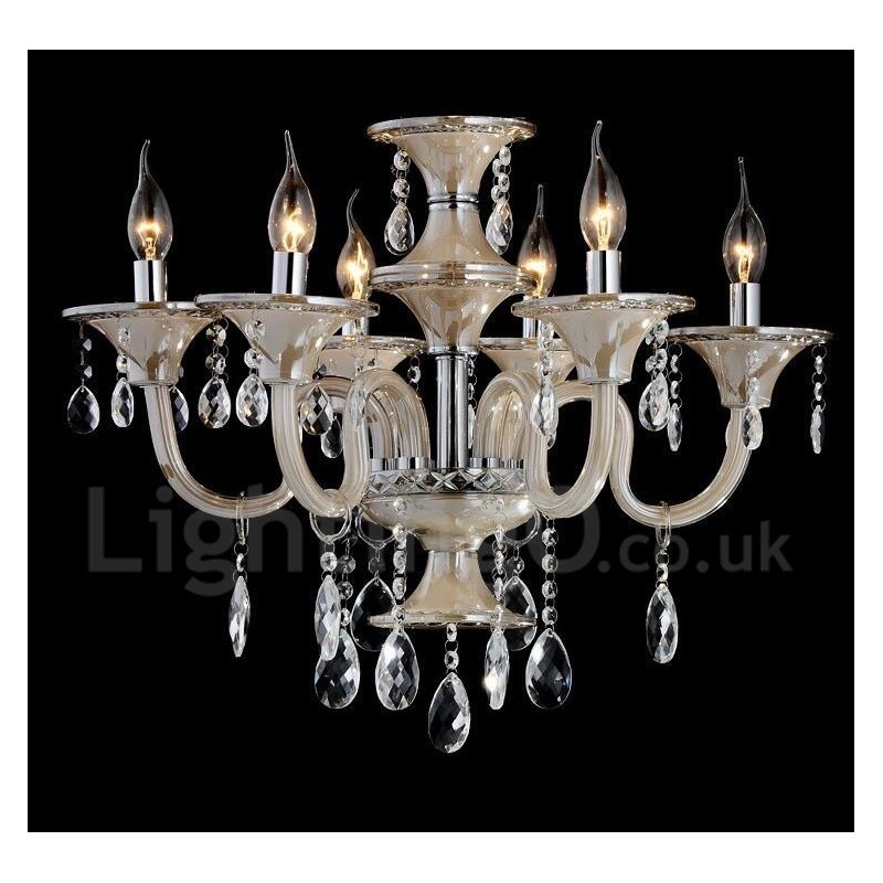 Lustre de cristal luxuoso moderno contemporâneo pendente vela