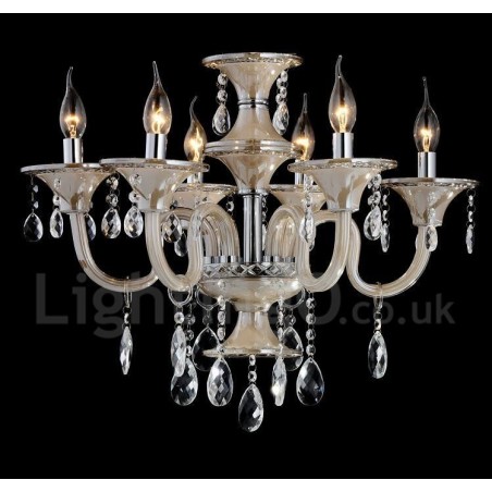 Lustre de cristal luxuoso moderno contemporâneo pendente vela Lustre de cristal luxuoso moderno contemporâneo pendente vela