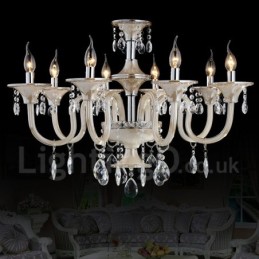 Lustre de cristal luxuoso moderno contemporâneo pendente vela