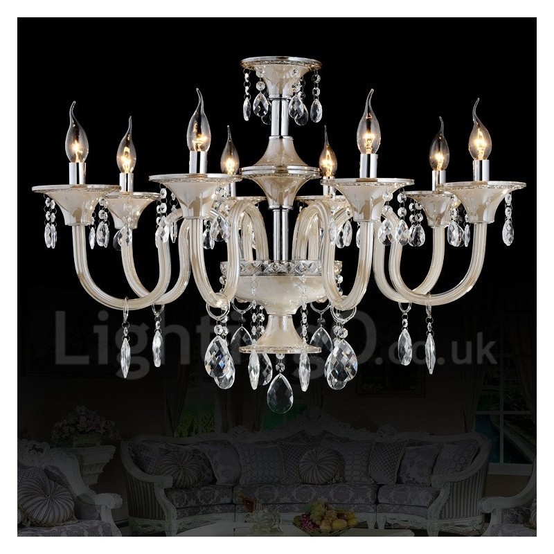 Lustre de cristal luxuoso moderno contemporâneo pendente vela