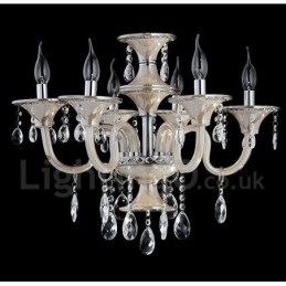 Lustre de cristal luxuoso moderno contemporâneo pendente vela