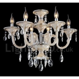 Lustre de cristal luxuoso moderno contemporâneo pendente vela