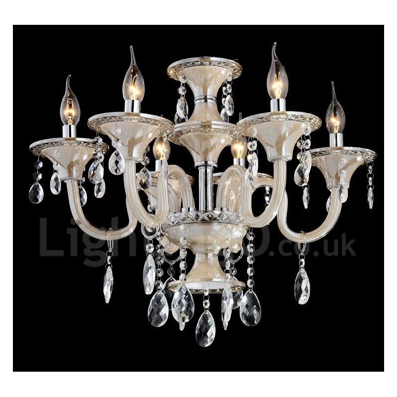 Lustre de cristal luxuoso moderno contemporâneo pendente vela