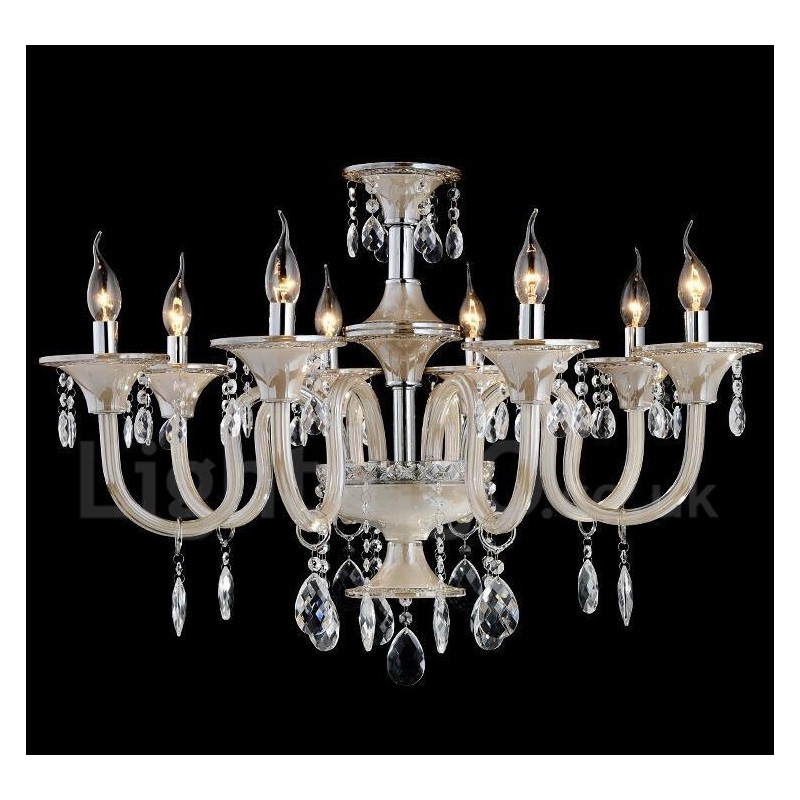 Lustre de cristal luxuoso moderno contemporâneo pendente vela