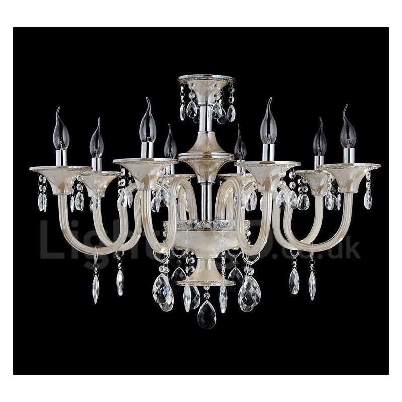 Lustre de cristal luxuoso moderno contemporâneo pendente vela