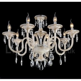 Lustre de cristal luxuoso moderno contemporâneo pendente vela