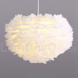 Lustre de penas multicolorido moderno e contemporâneo