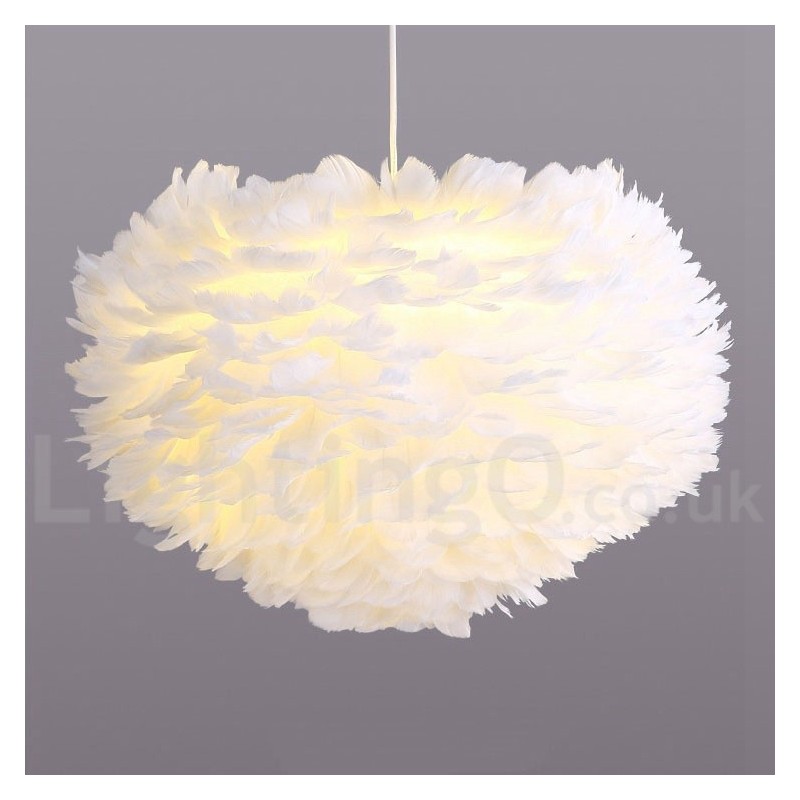 Lustre de penas multicolorido moderno e contemporâneo