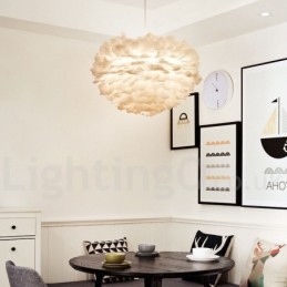 Lustre de penas multicolorido moderno e contemporâneo