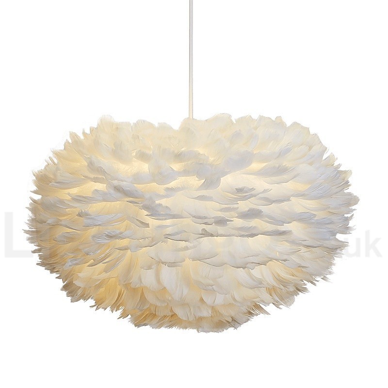 Lustre de penas multicolorido moderno e contemporâneo