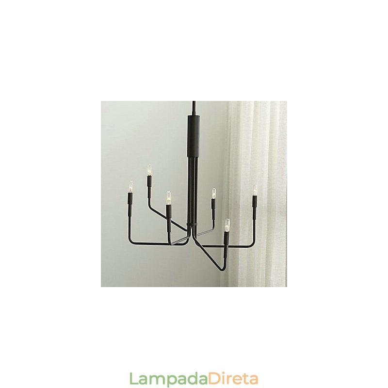 Lustre de metal com pintura country
