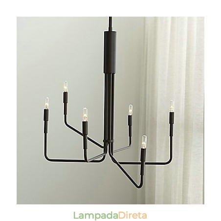 Lustre de metal com pintura country Lustre de metal com pintura country