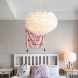 Lustre de penas multicolorido moderno e contemporâneo
