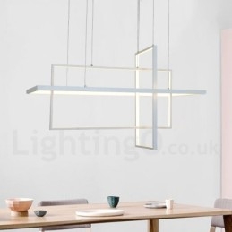 Luminária pendente linear regulável com controle remoto Luz ambiente Acabamentos pintados Alumínio Design moderno