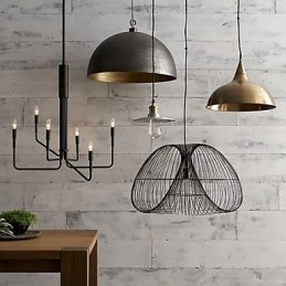 Lustre de metal com pintura country