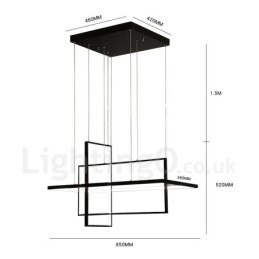 Luminária pendente linear regulável com controle remoto Luz ambiente Acabamentos pintados Alumínio Design moderno