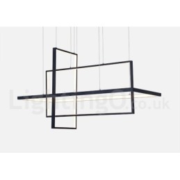 Luminária pendente linear regulável com controle remoto Luz ambiente Acabamentos pintados Alumínio Design moderno