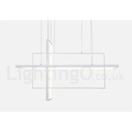Luminária pendente linear regulável com controle remoto Luz ambiente Acabamentos pintados Alumínio Design moderno