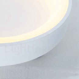 Luminária de teto redonda de madeira multicolorida regulável com abajur de acrílico estilo nórdico