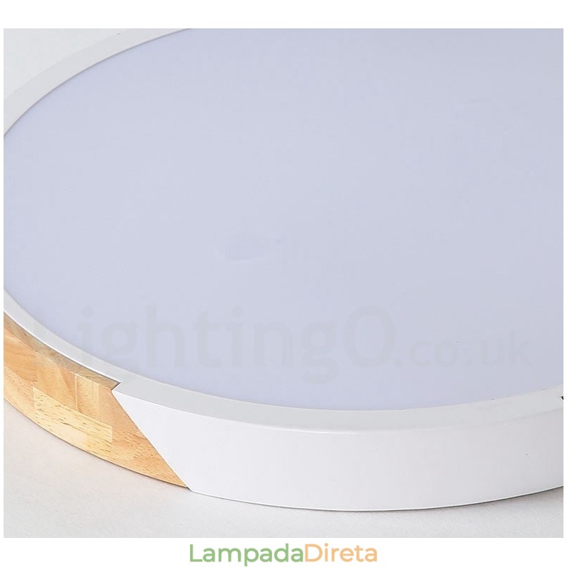 Macaron regulável multi cores madeira ultra fina luz de teto com sombra de acrílico lâmpada de teto estilo nórdico