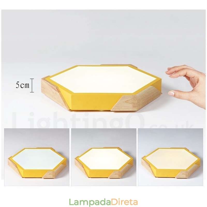 Macaron ultrafino regulável multicolorido luz de teto de madeira com abajur de acrílico lâmpada de teto estilo nórdico