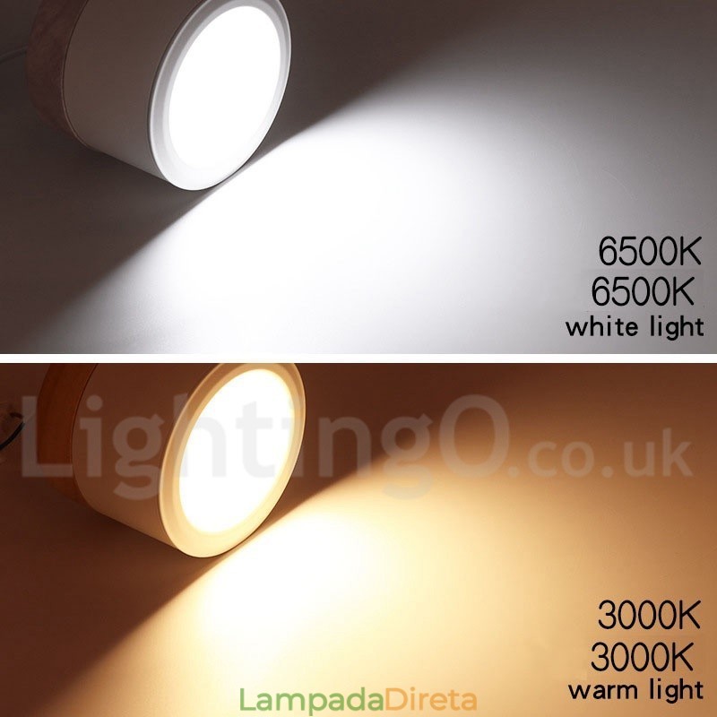 Mini luminária de teto de design moderno de madeira com cúpula de acrílico especial para também pode ser usada como luminária de parede