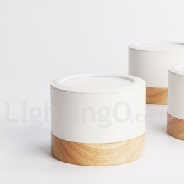 Mini luminária de teto de design moderno de madeira com cúpula de acrílico especial para também pode ser usada como luminária de parede
