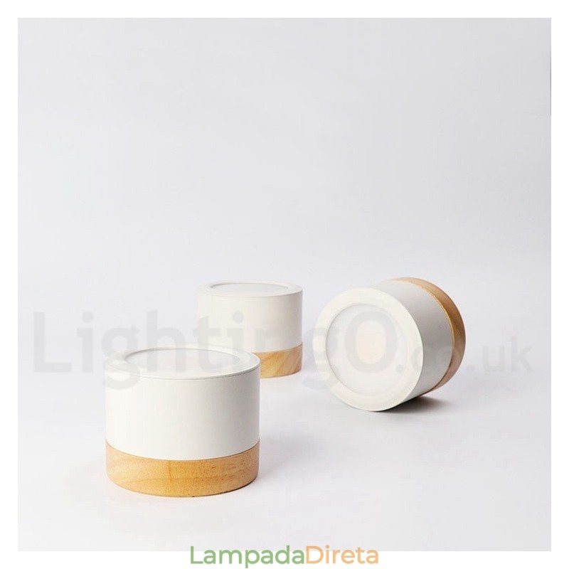Mini luminária de teto de design moderno de madeira com cúpula de acrílico especial para também pode ser usada como luminária de parede