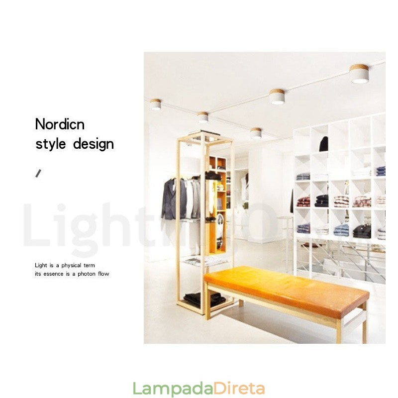 Mini luminária de teto de design moderno de madeira com cúpula de acrílico especial para também pode ser usada como luminária de parede