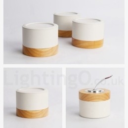 Mini luminária de teto de design moderno de madeira com cúpula de acrílico especial para também pode ser usada como luminária de parede