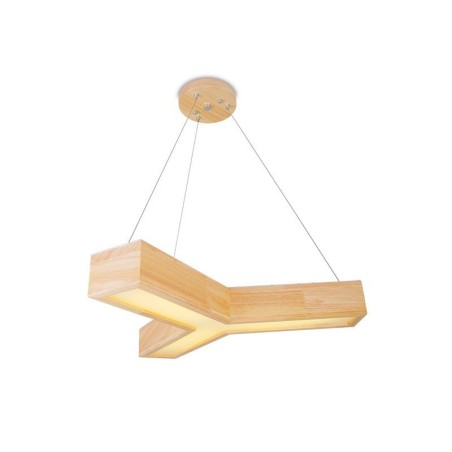 Luminária pendente triangular moderna de madeira Luminária pendente triangular moderna de madeira