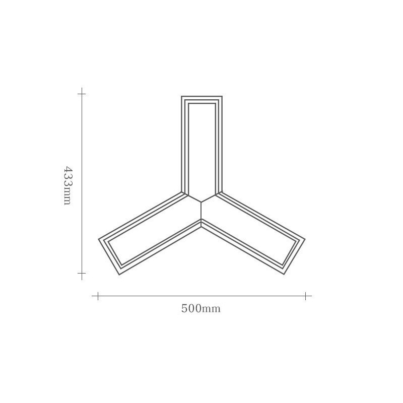 Luminária pendente triangular moderna de madeira