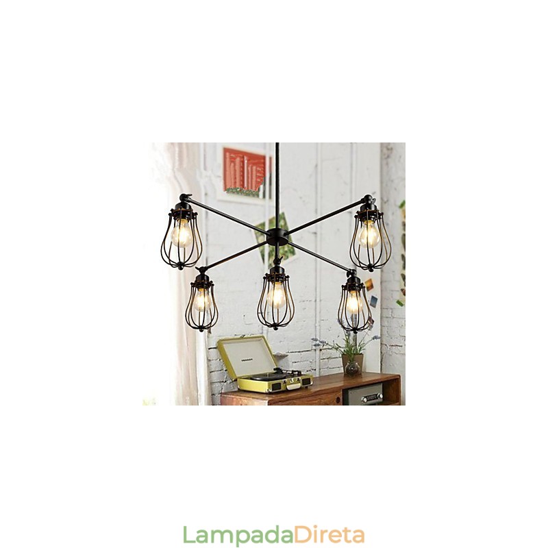 Lustre Mini Estilo Moderno Contemporâneo Metal