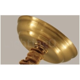 Pure Brass Grande Luxuoso Rústico Retro Vintage Pingente de Latão Lustre com Tons de Tecido