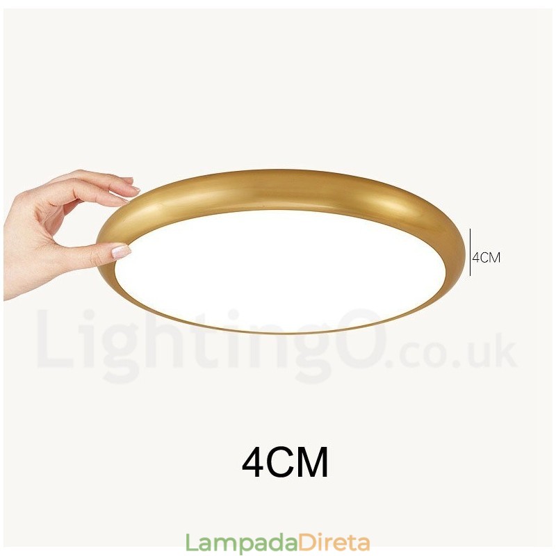Luzes de teto de latão embutidas ultrafinas, modernas, contemporâneas e reguláveis, estilo nórdico, com cúpula de acrílico, também podem ser usadas como luminária de parede