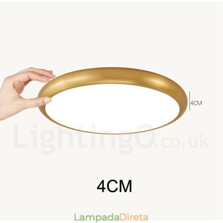Luzes de teto de latão embutidas ultrafinas, modernas, contemporâneas e reguláveis, estilo nórdico, com cúpula de acrílico, também podem ser usadas como luminária de parede Luzes de teto de latão embutidas ultrafinas, modernas, contemporâneas e reguláveis, estilo nórdico, com cúpula de acrílico, também podem ser usadas como luminária de parede