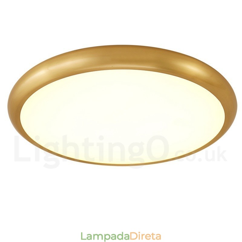 Luzes de teto de latão embutidas ultrafinas, modernas, contemporâneas e reguláveis, estilo nórdico, com cúpula de acrílico, também podem ser usadas como luminária de parede