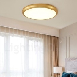 Luzes de teto de latão embutidas ultrafinas, modernas, contemporâneas e reguláveis, estilo nórdico, com cúpula de acrílico, também podem ser usadas como luminária de parede