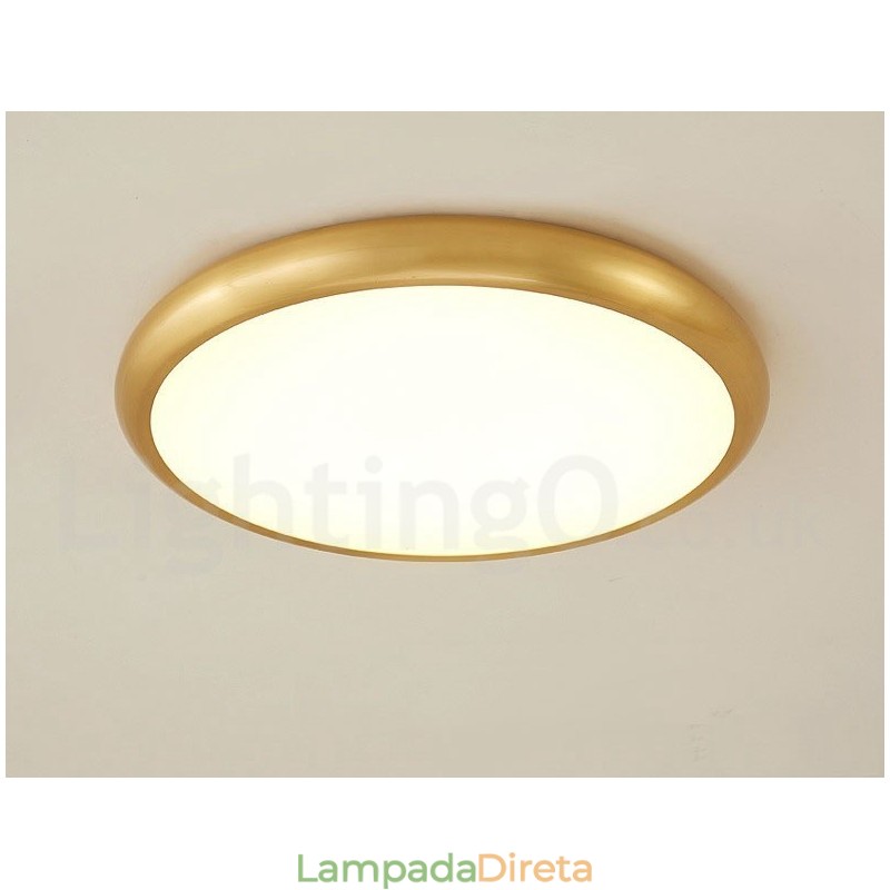 Luzes de teto de latão embutidas ultrafinas, modernas, contemporâneas e reguláveis, estilo nórdico, com cúpula de acrílico, também podem ser usadas como luminária de parede